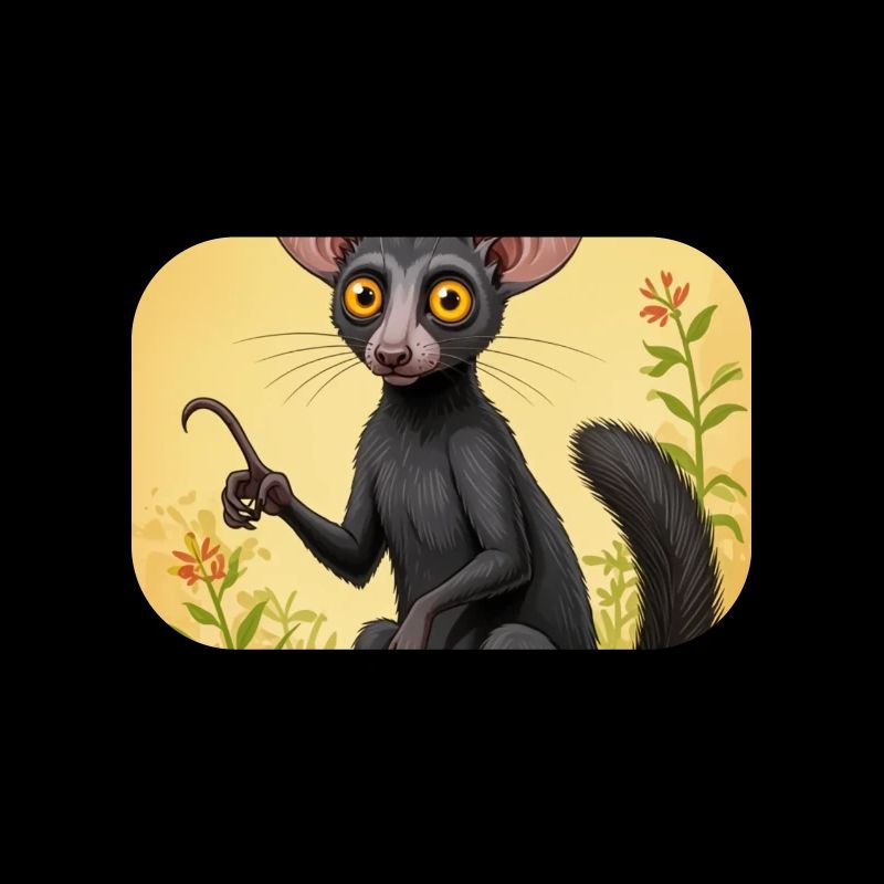 Aye-Aye Farceur nocturne de Madagascar, large e