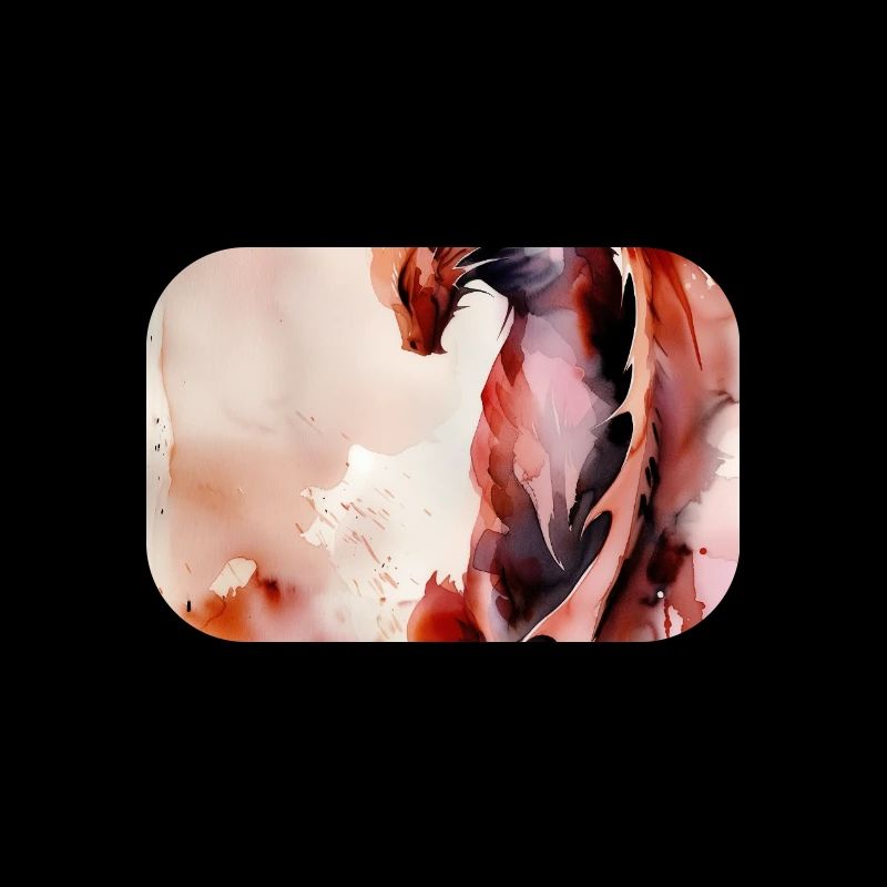 Roter Aquarell-Drache