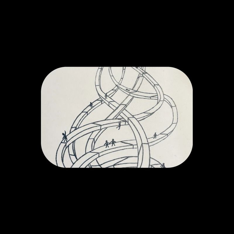 Loop labyrinth of paths