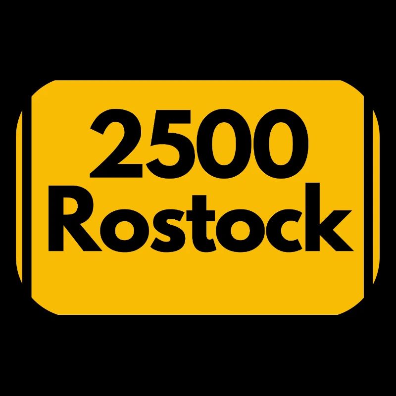RETRO ZIP 2500 ROSTOCK, DDR STYLE, POSTCODE