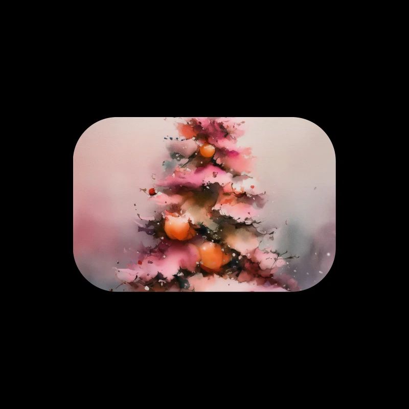 Arbre de Noël pastel aquarelle