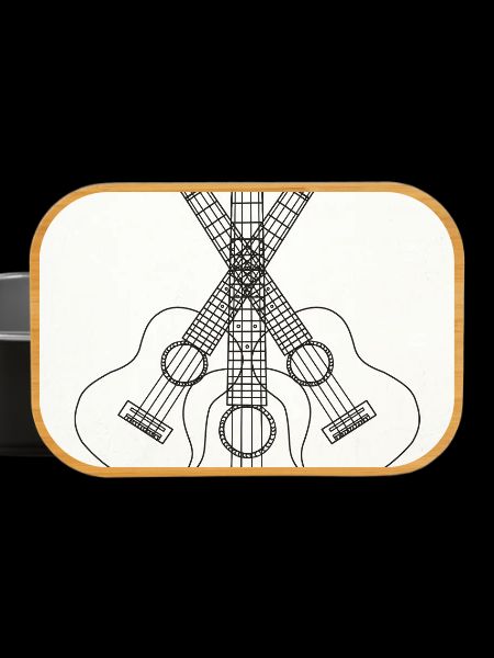 Ukulele LineArt noir - Affiche