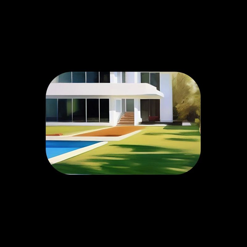 White villa with pool