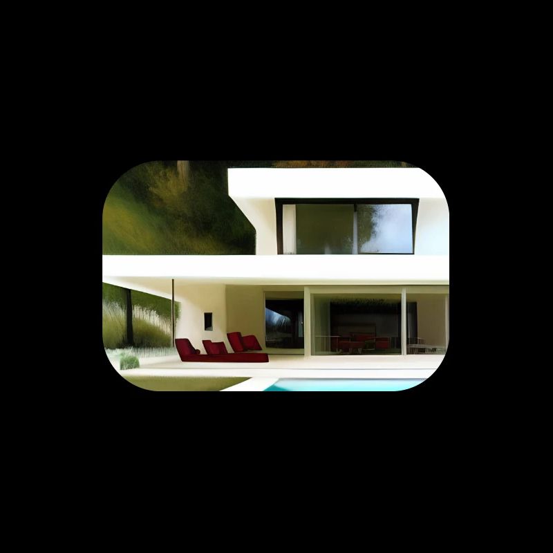 White villa with pool