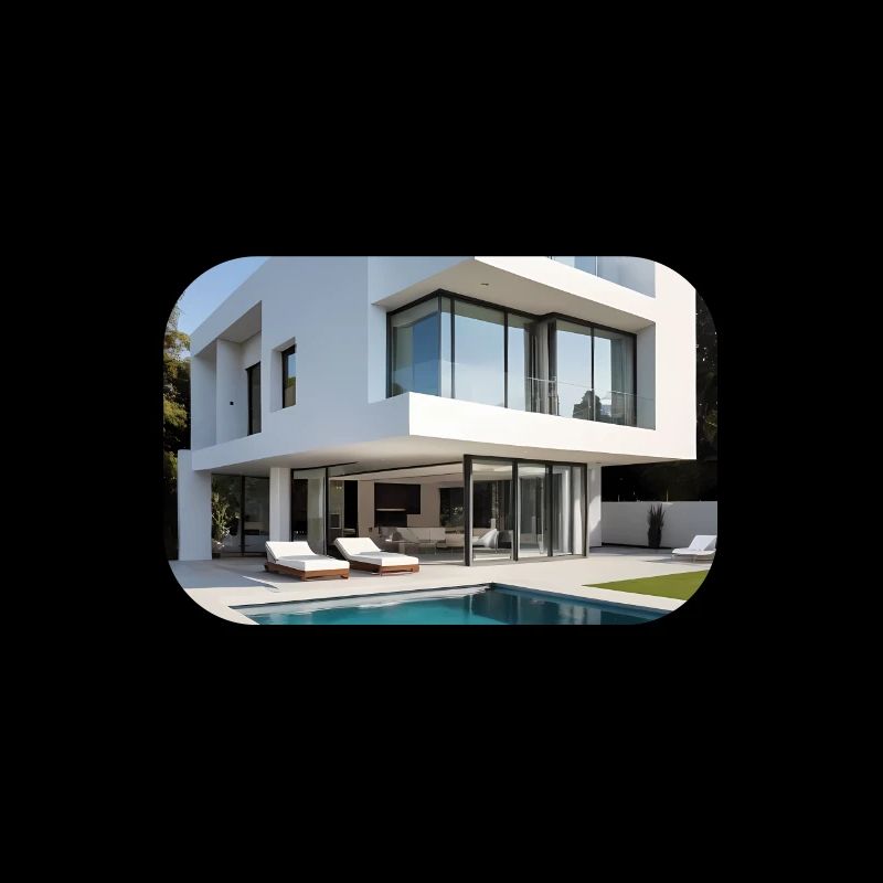 Weiße Villa mit Pool