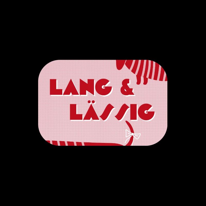 Dackel lang & lässig rot-rosa, Retro-Style