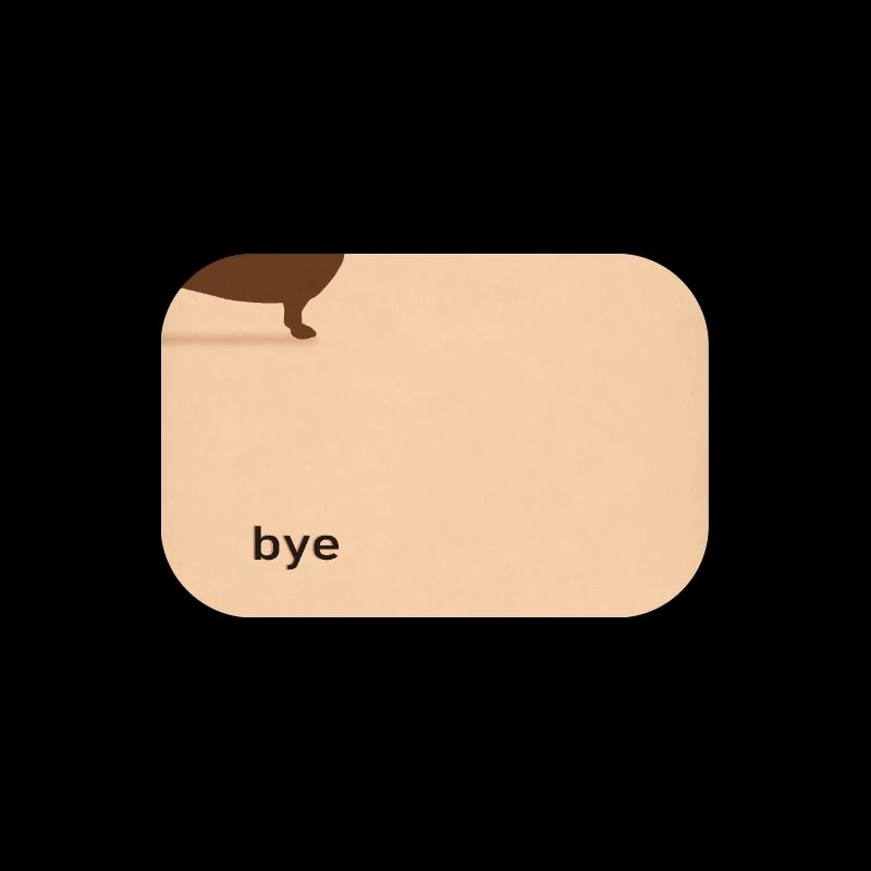 Hey Bye Dachshund - Affiche de chien drôle