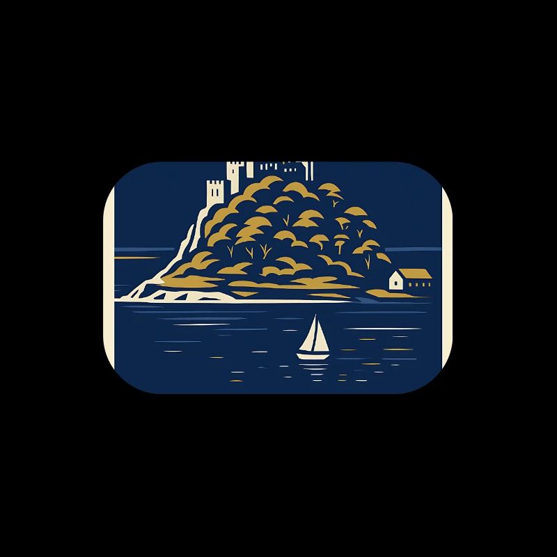 Cornwall, Angleterre – Affiche de voyage Art déco