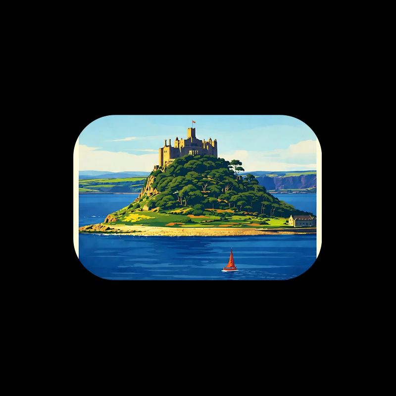 Cornwall England – Affiche de voyage rétro