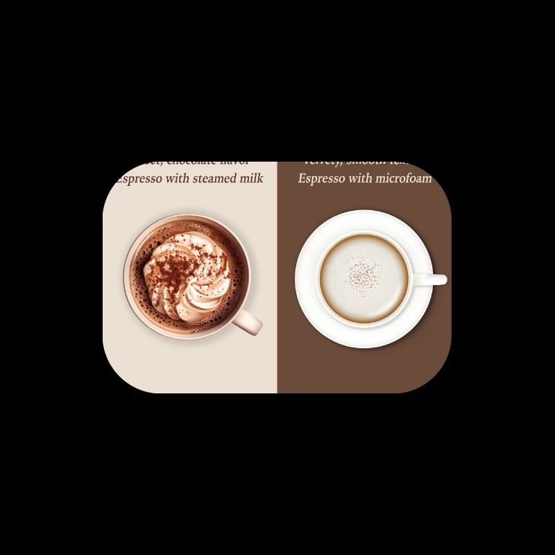 Mocha vs Flat White Coffee Poster