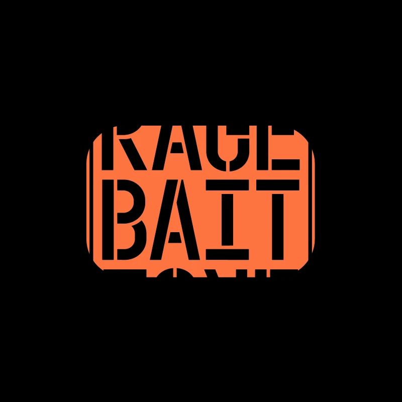 Warning Rage Bait Caution Zone Schild Spaß Warnung