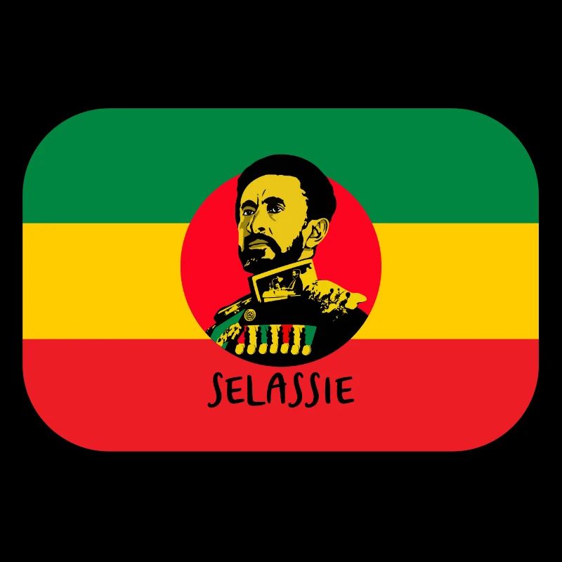DRAPEAU REGGAE - HAILÉ SÉLASSIÉ - JAH RASTAFARI