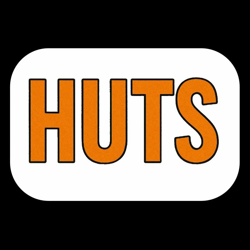 Huts Bold Orange Typography