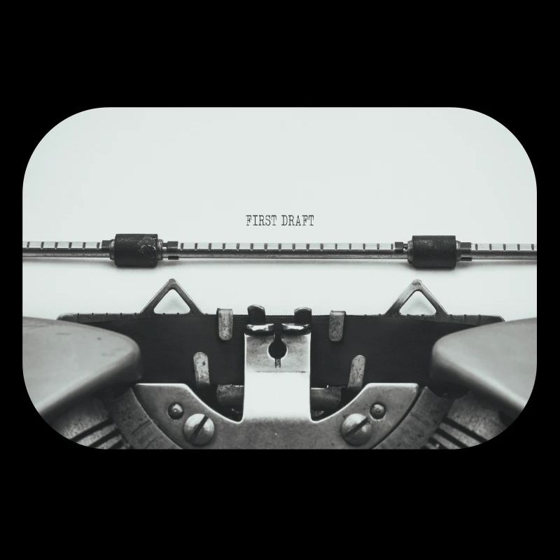 First Draft Typewriter Writer Poster Design