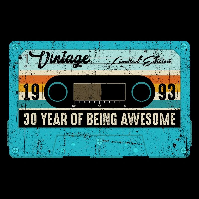 Cassette vintage anniversaire 1993