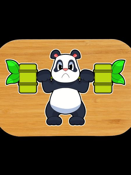 Panda Bodybuilder Barbell Bodybuilding