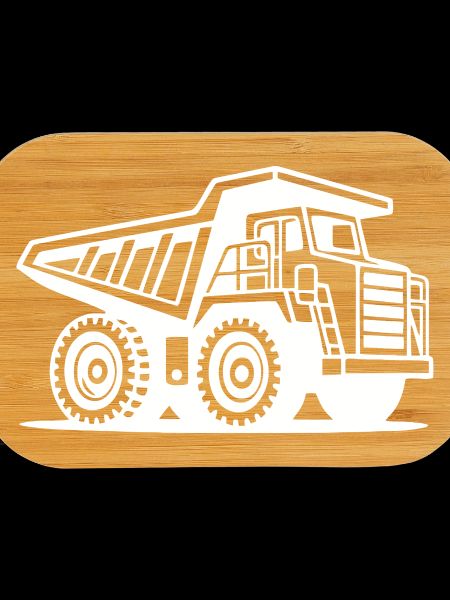 Industrial Mining Truck Silhouette Design