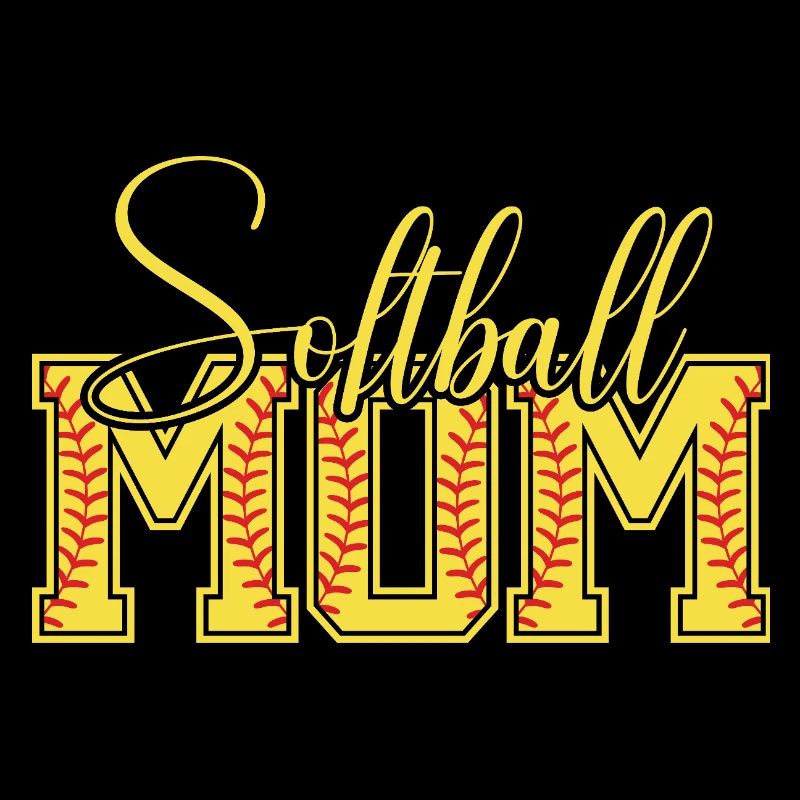 Softball Mom Logo mit Schriftzug