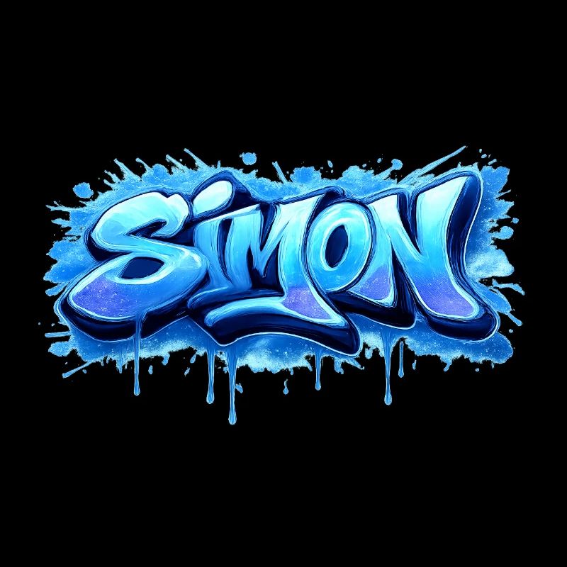 Graffiti SIMON Name Geschenk Ideal druckbar