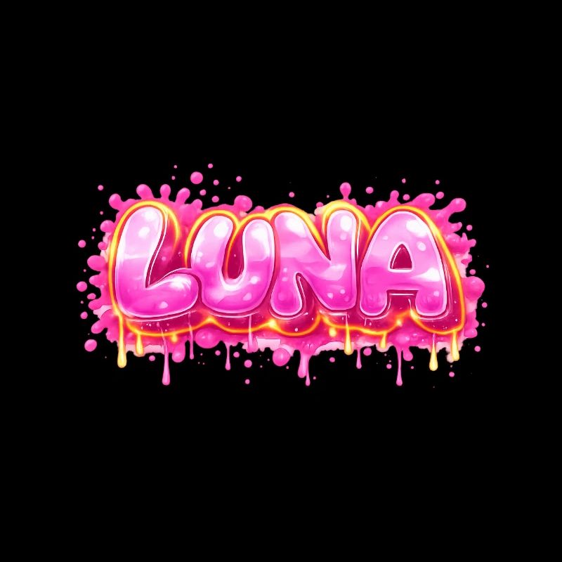 LUNA-GRAFFITI-NAME FÜR PERFEKTES GESCHENK DRUCKBAR