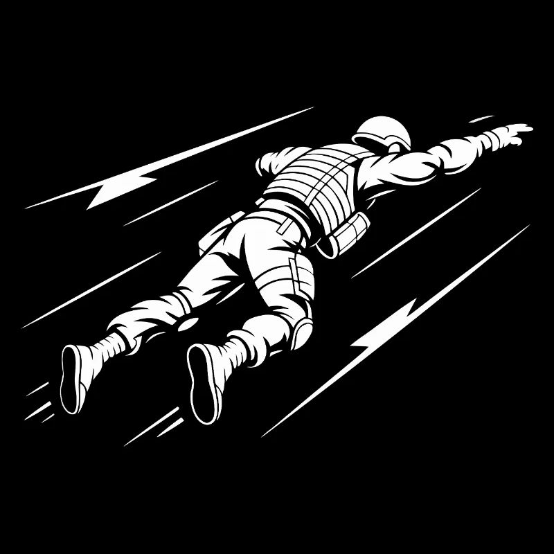 Astronaute en vol dans l'espace