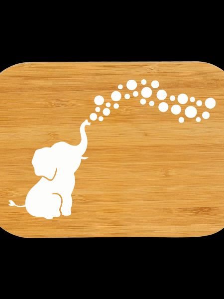Playful Elephant Blowing Bubbles