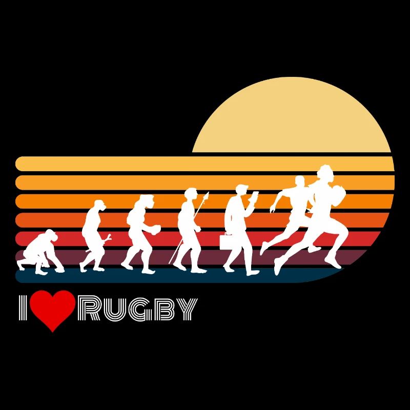 Rugby Rétro Evolution Coucher de soleil