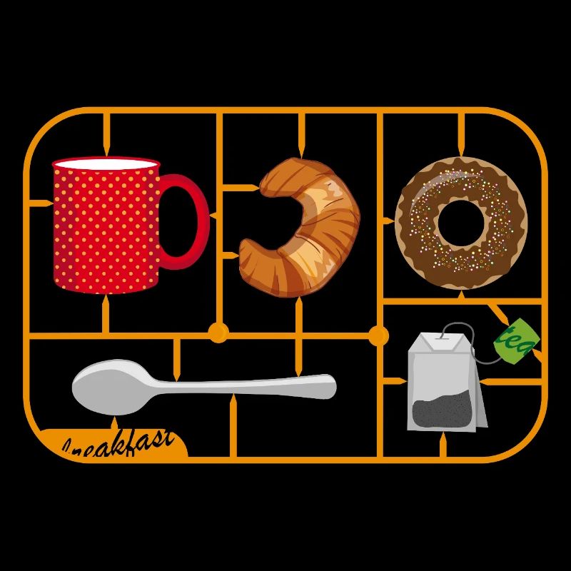 Breakfast kit with cup, croissant & Co