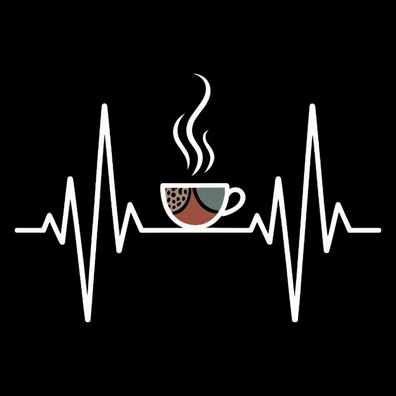 Conception de battement de cœur de café