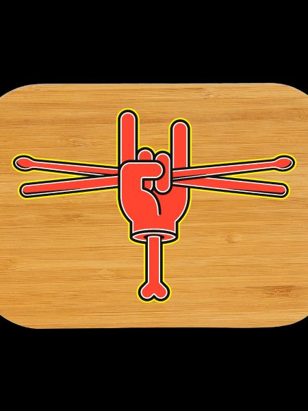 Cartoon Hand With Drumsticks