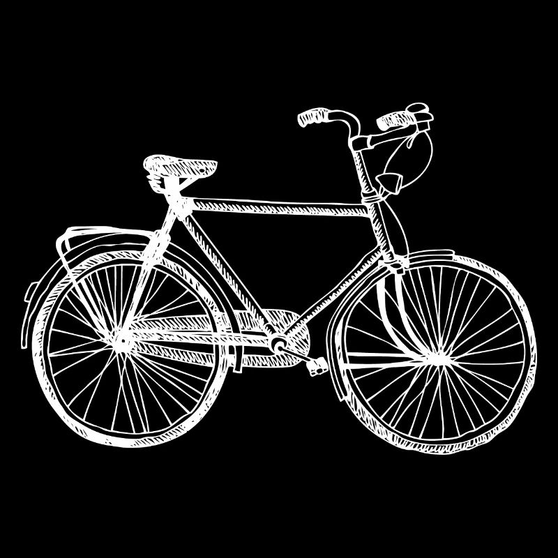 Vintage Cyclist Retro Sketch Silhouette