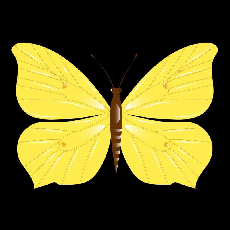 Papillon citron dessiné à la main