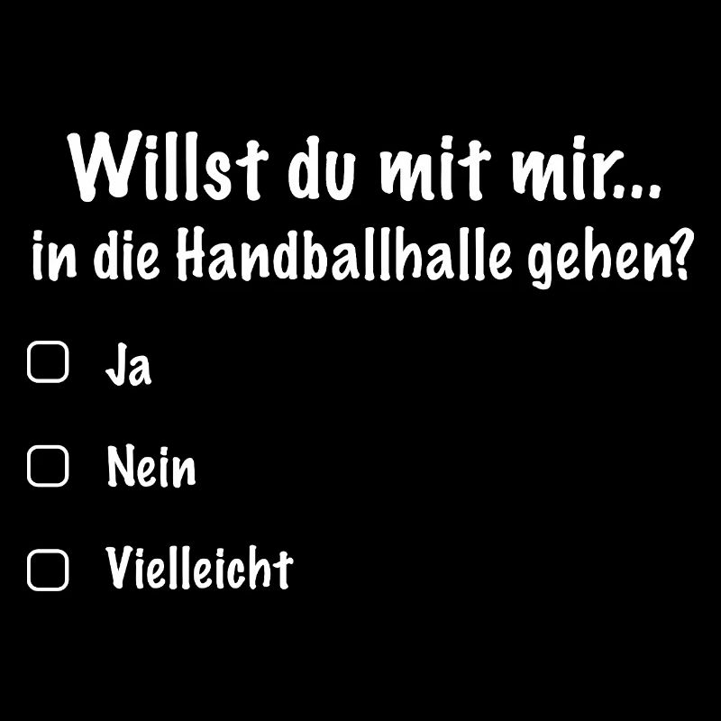 Handballdate Spruch Einladung (Weiß)