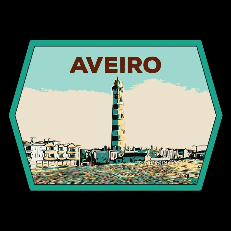 Phare de la Lagune d'Aveiro Illustration originale