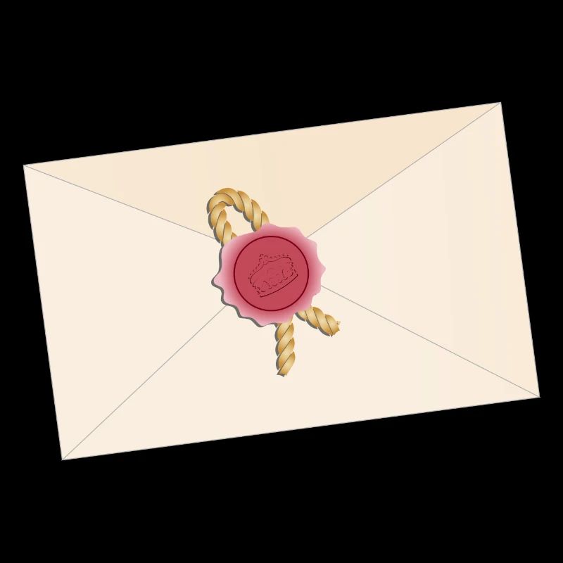 Enveloppe fermée avec sceau