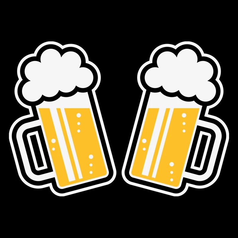 2 chopes de bière Santé ! Santé ! (Chopes de bière 3C)