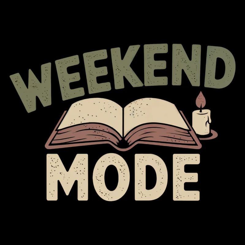 Weekend Mode – Cozy Buch & Kerze