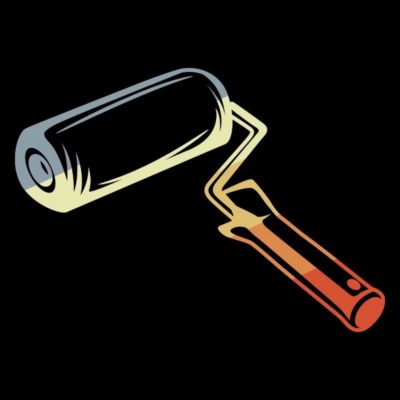 Retro Painter's Scroll Sketch