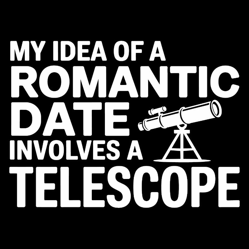 Journal romantique de télescope de date