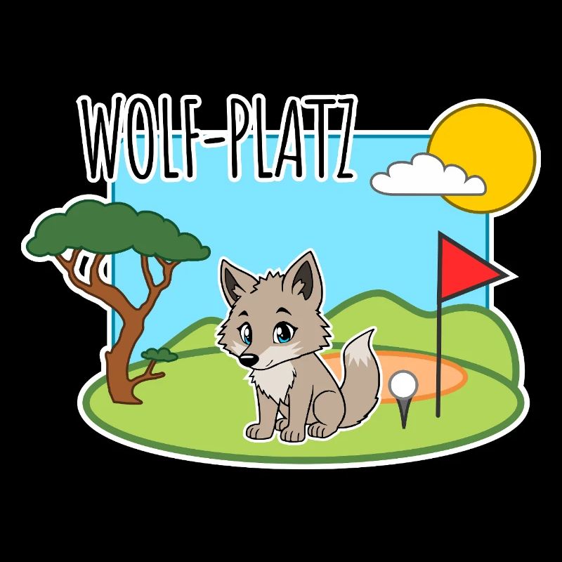 Wolf-Platz - Ein Wolf auf dem Golfplatz