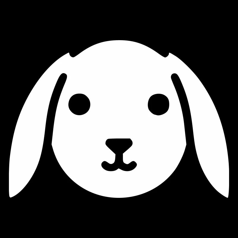 Cute floppy ear bunny rabbit head