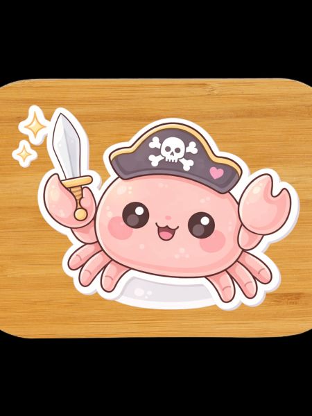 Crabe pirate avec épée