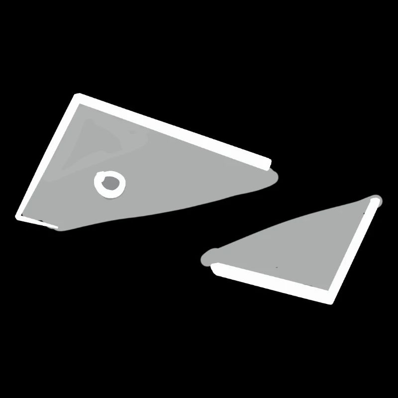 Abstract Fish Monochrome Triangles 