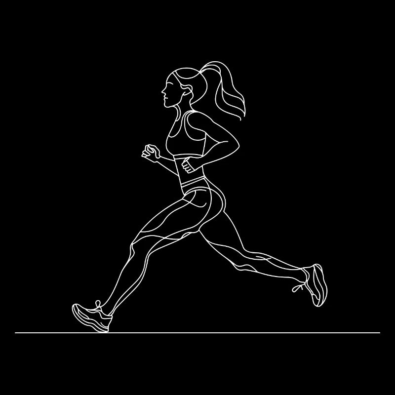 Runner Line Art