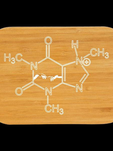 Caffeine molecule – energy to attract