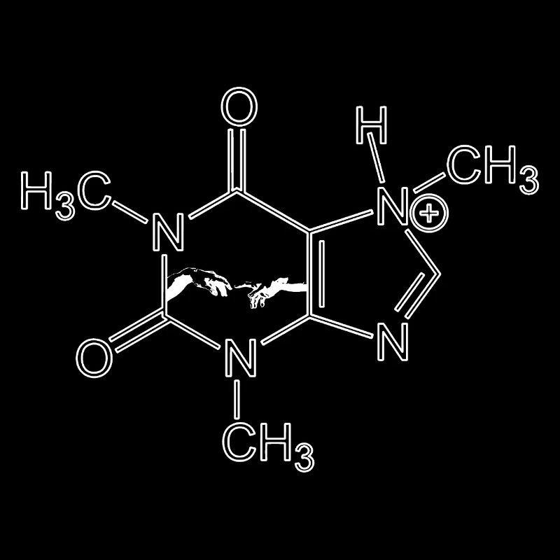 Caffeine molecule – energy to attract