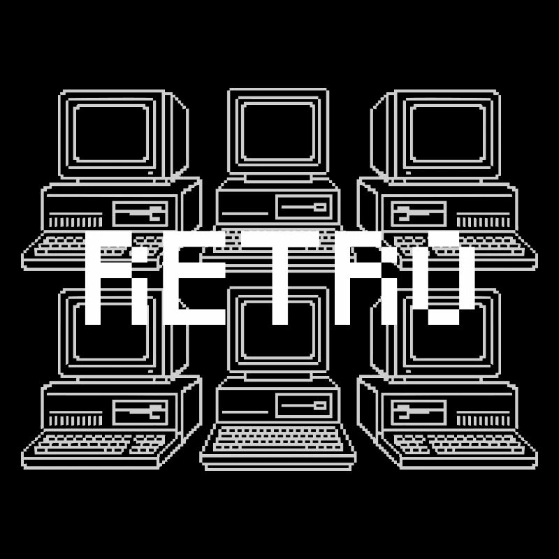 Retro Computer Grid Techno