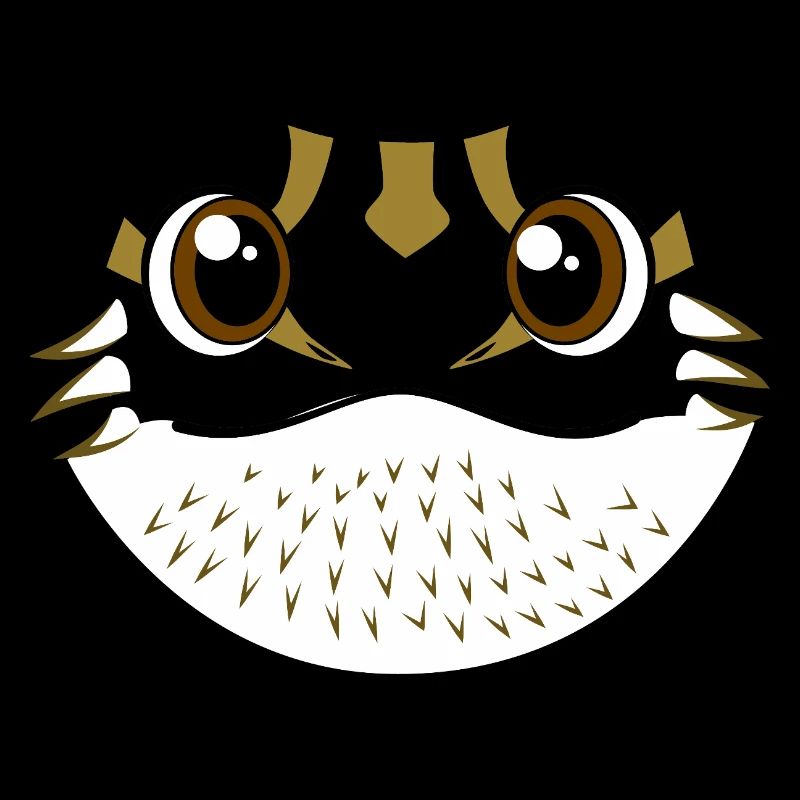 Cartoon Bearded Dragon Face Pet Reptile Lizard