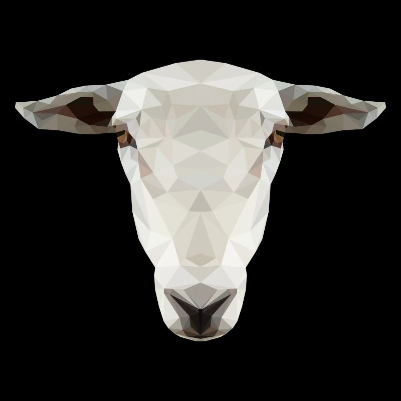Sheep Head – Geometric Low Poly Animal Design