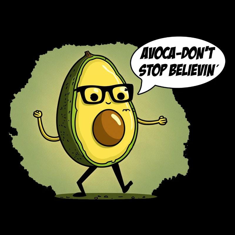 Don"t stop beliving Nerd Avocado